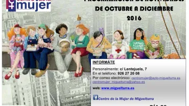 evento imagen de la portada folleto cursos Centro de la Mujer hasta diciembre 2016