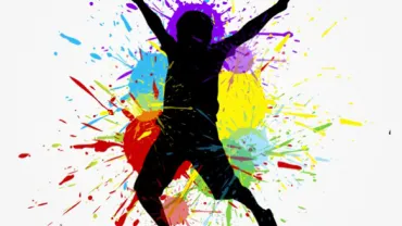 evento imagen de joven con colores