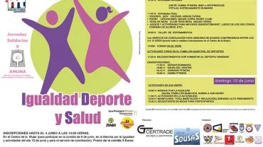 evento díptico programación Jornadas Igualdad, Deporte y Salud 2018 en Miguelturra, diseño díptico Centro de Internet, nuevo cartel