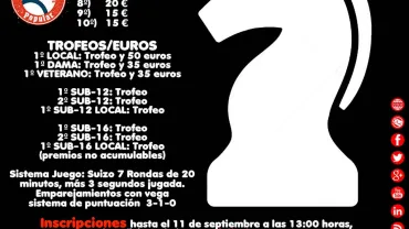 agenda, cartel torneo de ajedrez de Ferias y Fiestas 2015 Miguelturra