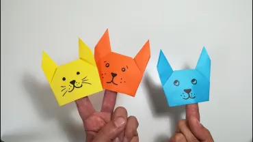 evento imagen de un ejemplo de marionetas con cartulina para niños y niñas