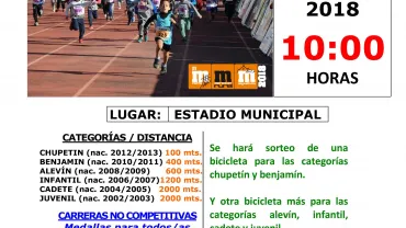 evento imagen del carte de la Carrera Mini de Miguelturra, noviembre 2018