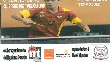 evento, cartel Open Internacional de Tenis de Mesa Miguelturra, julio 2015
