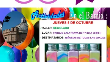 evento imagen del cartel talleres dinamizadoras de barrio, 5 octubre de 2017