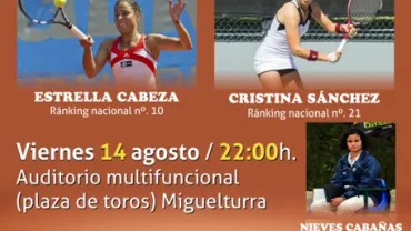 evento imagen partido exhibición tenis tierra batida agosto 2015