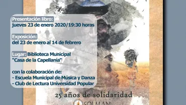 evento imagen cartel presentación libro y exposición de Solman, enero 2020