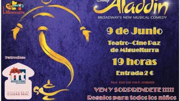 evento imagen del cartel obra musical Aladdin, junio 2017