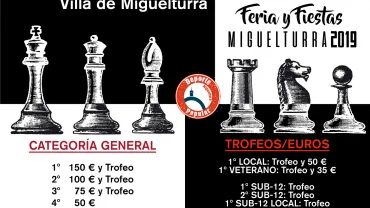 evento imagen cartel anunciador Torneo Ajedrez Ferias 2019 Miguelturra