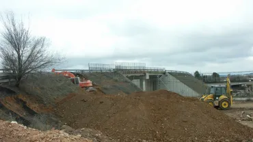 obras en el Puente Camino de Peralbillo,enero 2006