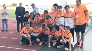 imagen del Atlético de Madrid, ganador del Torneo Nacional Nano Rivas, imagen EFBM Miguelturra