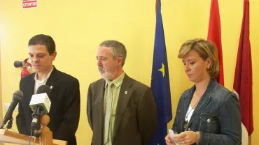 Castellanos, Rivero y Fernández, derecha a izquierda