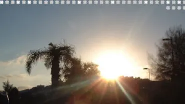 sol en el horizonte