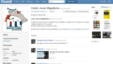 imagen captura pantalla CentroJoven en Tuenti