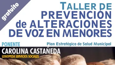 imagen cartel prevención alteraciones voz, 2015