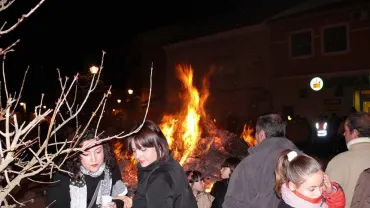 Imagen de la hoguera de San Antón, 2012.