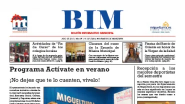 imagen portada del BIM del mes de julio de 2013