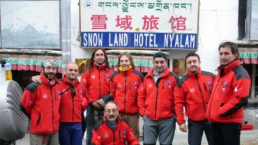 la expedición al Everest en Nyalam