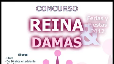 imagen del cartel concurso reina y damas 2012