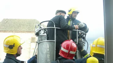 Evacuación en el Centro de Día, octubre 2006