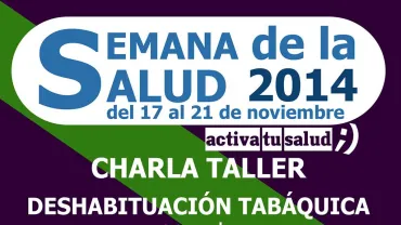 imagen cartel charla deshabituación tabáquica 2014