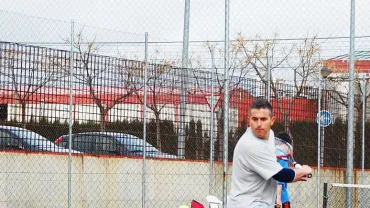 imagen de tenista en el Candelario León Rivas