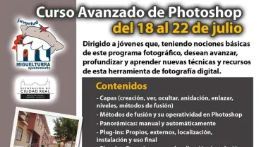 imagen cartel cursos photoshop, julio 2011