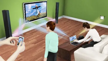 imagen de cómo funciona la tecnología WIDI
