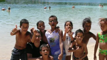 Imagen de los niños saharauis en las Lagunas