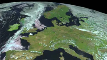 imagen de Europa vista desde el Espacio