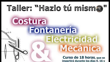 imagen del cartel taller hazlo tú mismo, mayo 2012