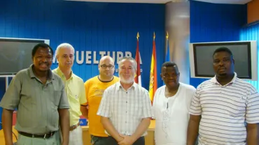 imagen recepción delegación sudafricana, julio 09