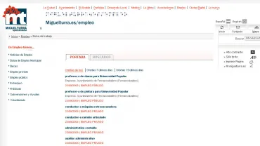 imagen captura pantalla zona empleo, 23-9-2008