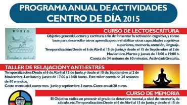 imagen cartel programación Centro de Día 2015