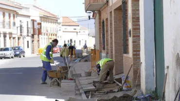 imagen de obras en la calle Carretas, marzo 2010