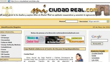 Portada de www.miciudadreal.com, mayo 2006