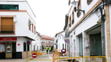 imagen obras en la Calle La Rosa, diciembre 2011