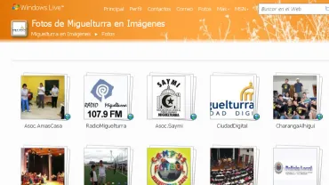 imagen pantalla galerías web a fecha 2-7-2009