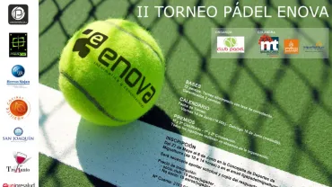 imagen cartel segundo torneo pádel Enova, 2013