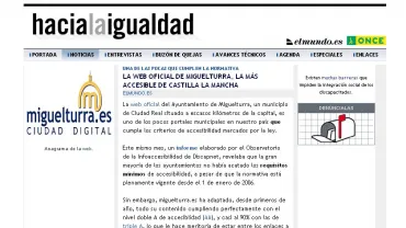 El Mundo.es valora Miguelturra.es la más accesible