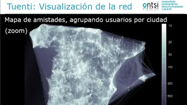 imagen amistades por ciudades en Tuenti, 2012