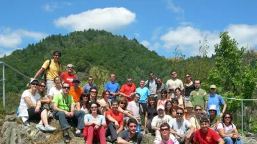 imagen del grupo en el castillo Black Teppe