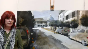 imagen Juana Carrillo,ganadora Pintura Rápida 2009