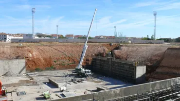 imagen de las obras del colector, septiembre 2010