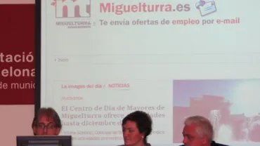 Nacho Vera presentando la web en Barcelona