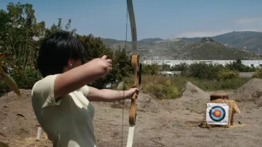 imagen durante aprendizaje de tiro con arco