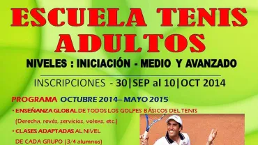 imagen Escuela Tenis Personas Adultas, 2014-2015