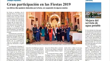 imagen de la portada del Boletín Informativo Municipal del mes de octubre de 2019