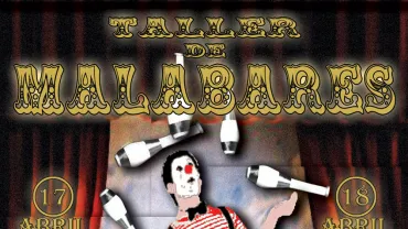 imagen cartel taller malabares, abril 2009