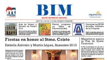 imagen de la portada del BIM del mes de junio 2013