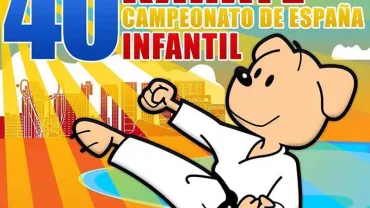imagen del cartel del 40 campeonate de karate infantil de España, abril 2018